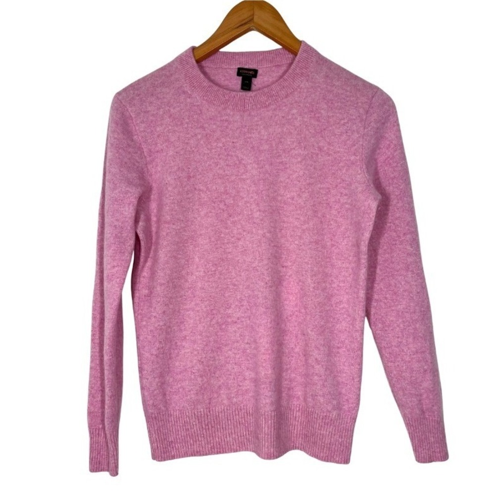 Crewcuts J.Crew Girls Pink 100% Cashmere Crewneck Sweater Sz 14 Heathered